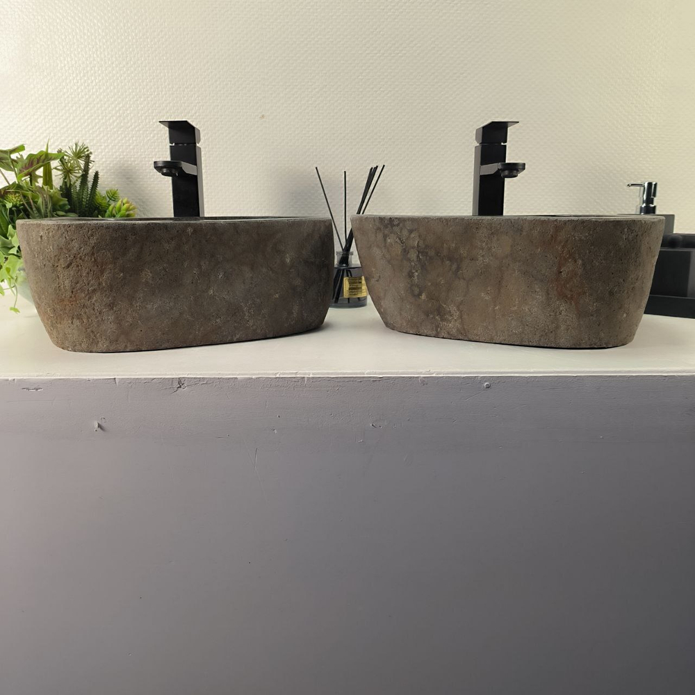 Раковина из речного камня ПАРА! RS-64968 40*35*16 0865