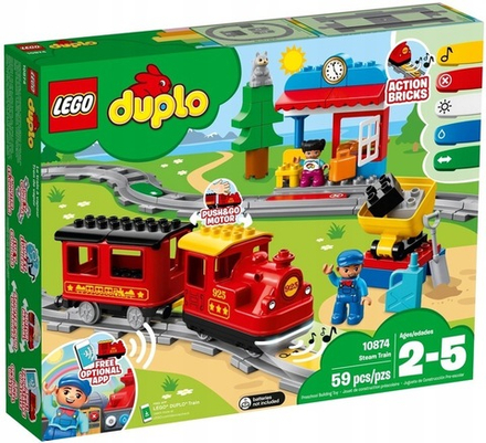 Конструктор LEGO DUPLO Town Поезд на паровой тяге 10874