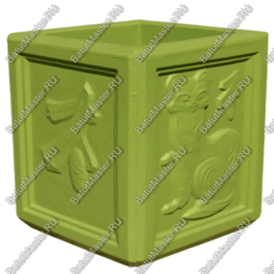 УРНА ЧЕТЫРЕХГРАННАЯ "СОБОЛЬ", ОКРАШЕННАЯ