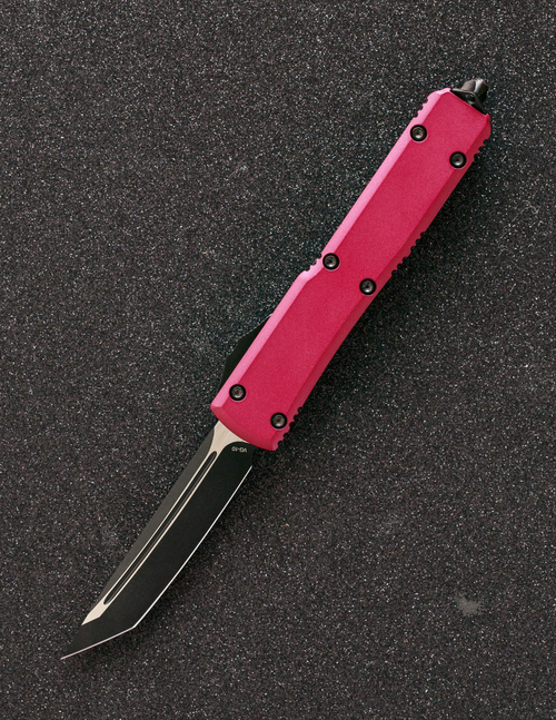 Автоматический складной нож SteelBro Ultratech T/E Tanto Cerakote Black Cherry VG-10 123-1BKCHRCS (бордовый-черный)