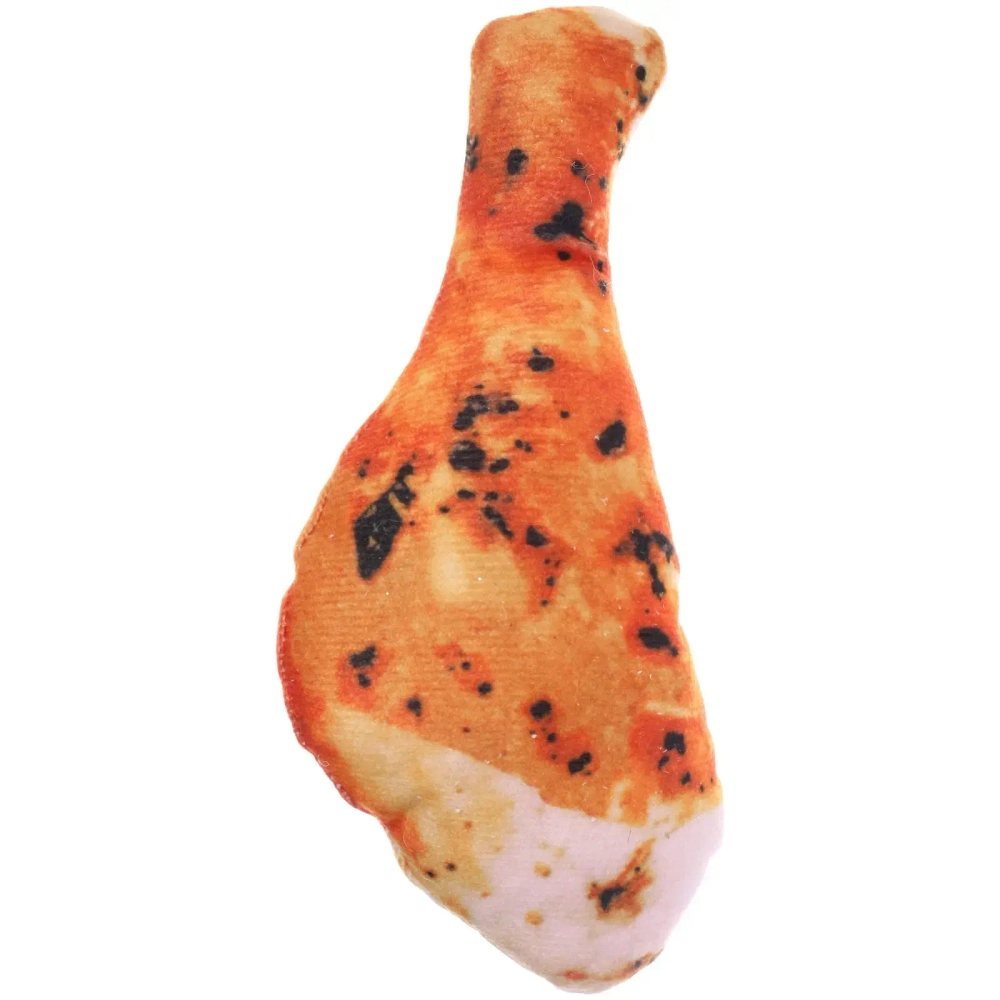 Игрушка для щенков, собак мелких и средних пород «Куриная ножка», с пищалкой, 15*11см (лейбл)