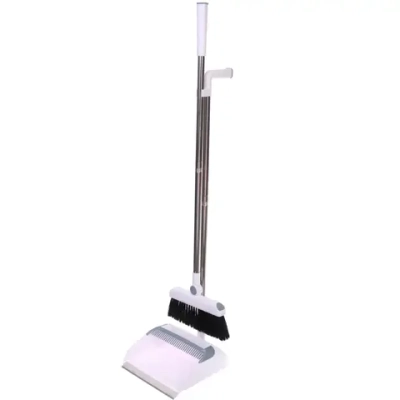 Набор для уборки, щетка для пола с совком «Профи» белый 8815