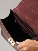 Кожаная сумка Deboro 30547 бордовый бархат