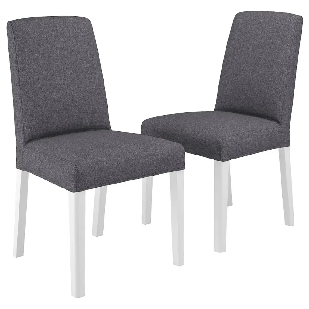 Стул - BERGMUND IKEA/ БЕРГМУНД ИКЕА, 95х52х59 см, серый/белый, 2 штуки