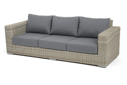 "Боно" диван из искусственного ротанга трехместный, цвет бежевый