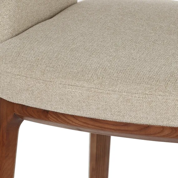 Полубарный стул Lord 65 см, бежевая обивка, ножки орех