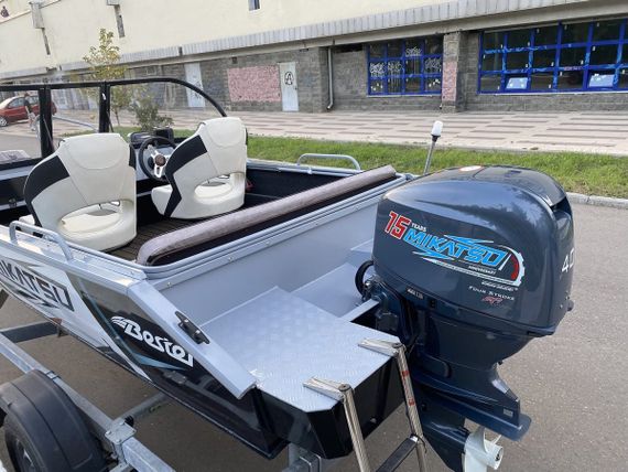 Комплект Алюминиевая лодка (катер) Mikatsu (Микатсу) 470 (Z43) Sport + мотор Hidea HDEF60FUEL-T EFI