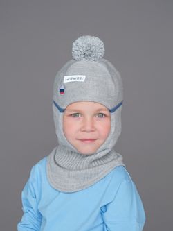 Шлем весенний/осенний вязаный (Космос) ЧИП