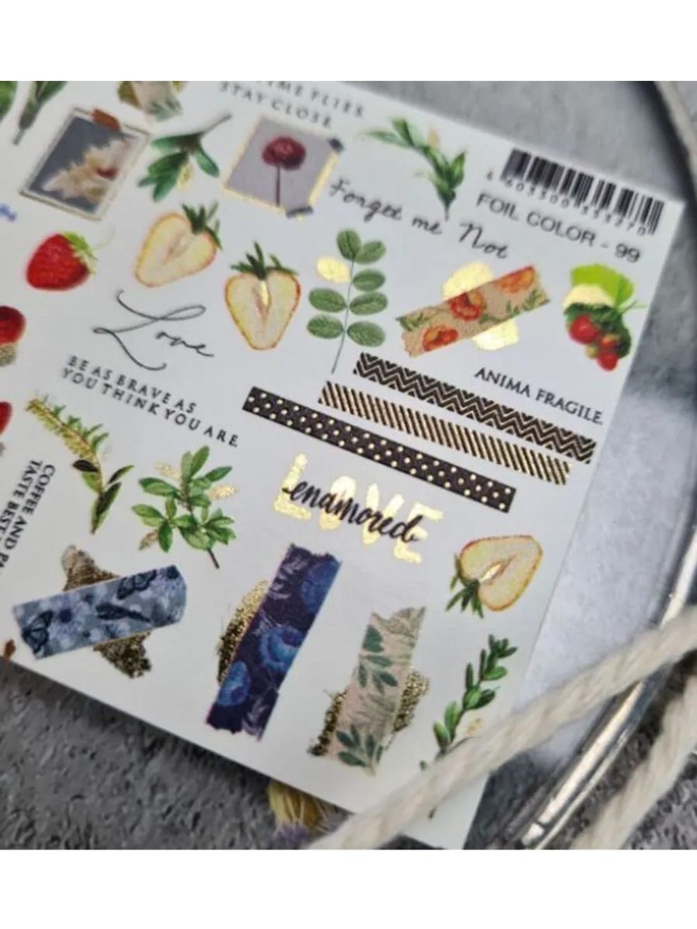 Набор слайдеры 2шт Lucky Rose. Foil 099, 100