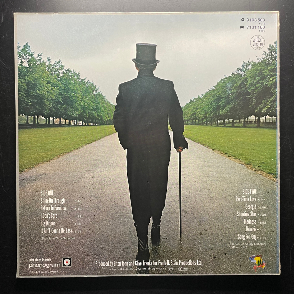 Elton John ‎– A Single Man (Германия 1978г.)