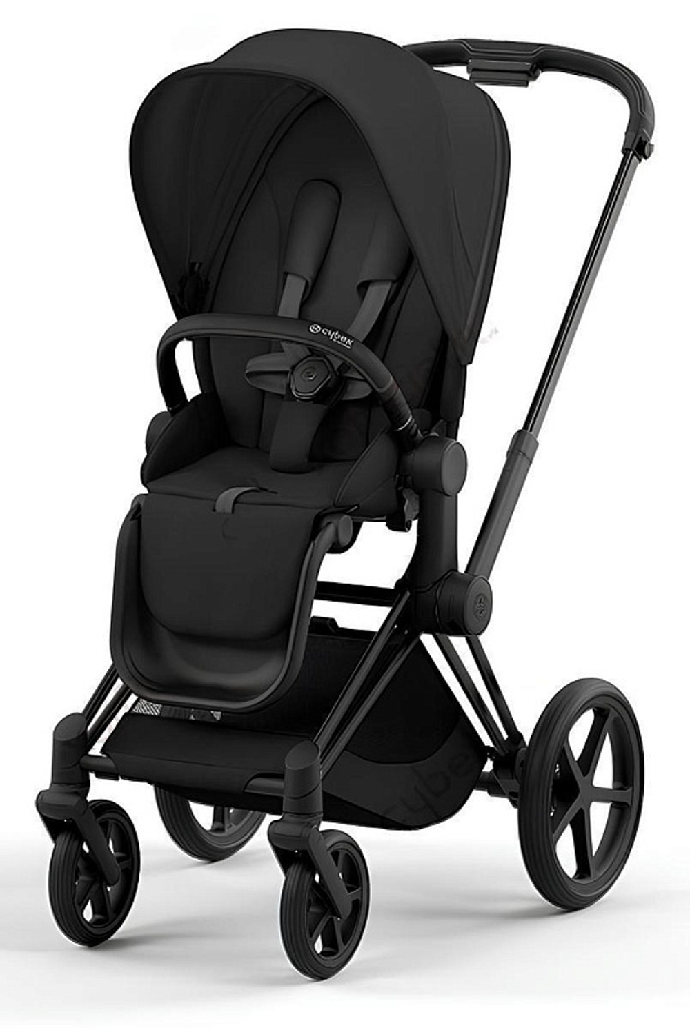 Коляска 3 в 1 Cybex Priam IV Matt Black complete и автокресло Aton S2 i-Size Lava Grey Sepia Black