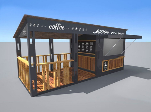 Торговый павильон Стильный город 1 с верандой