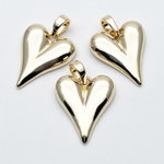 Подвеска Сердце, позолота, размер 18*15 мм + бейл 6 мм, цена за 1 шт