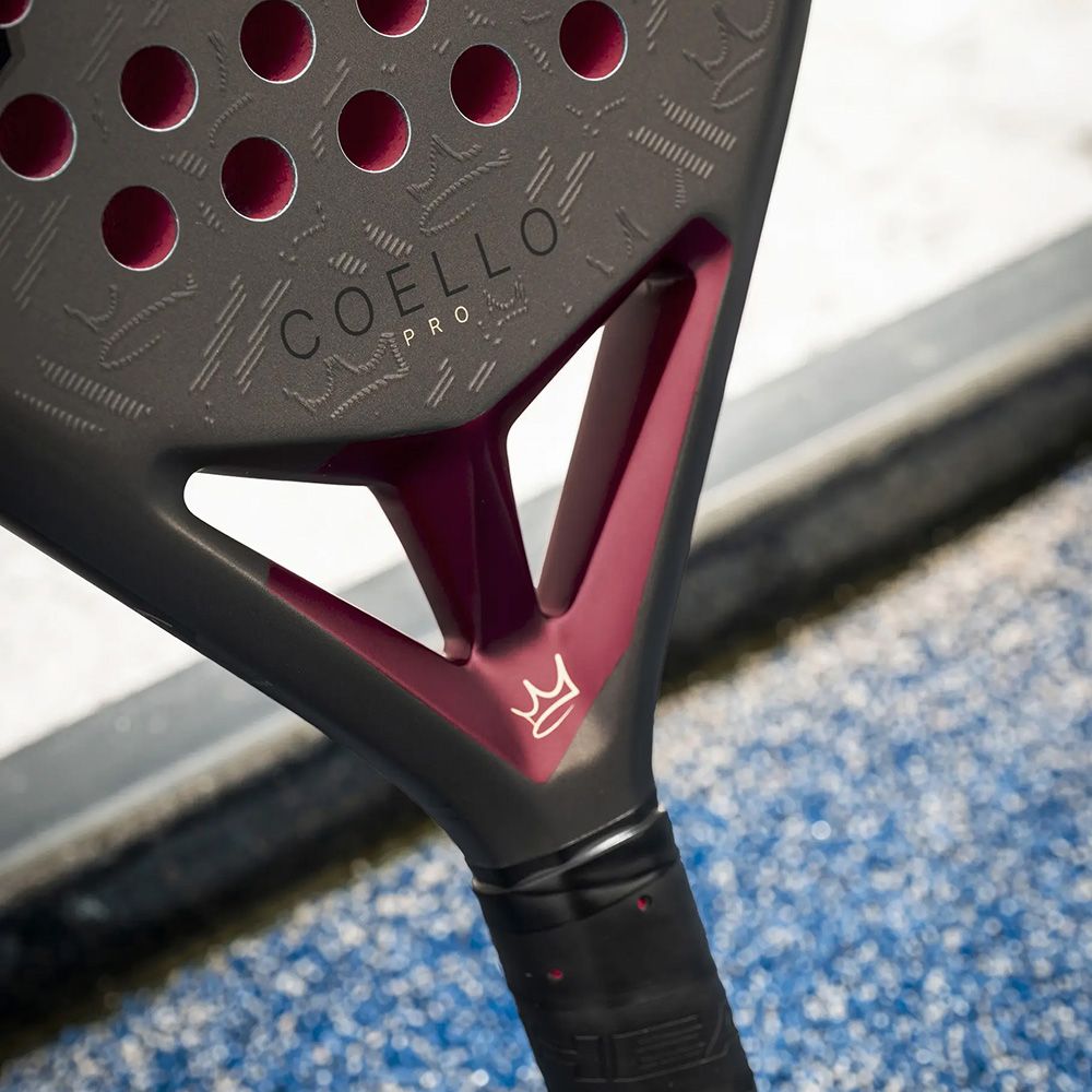Ракетка для падела HEAD Coello Pro 2026, 225036, для профессионалов, карбон, коричнево-бордовый