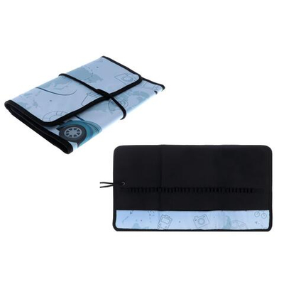 Пенал-скрутка мягкий 220 х 430 мм, на шнуровке, на 37 предметов, ПНШ-1 Путешествие