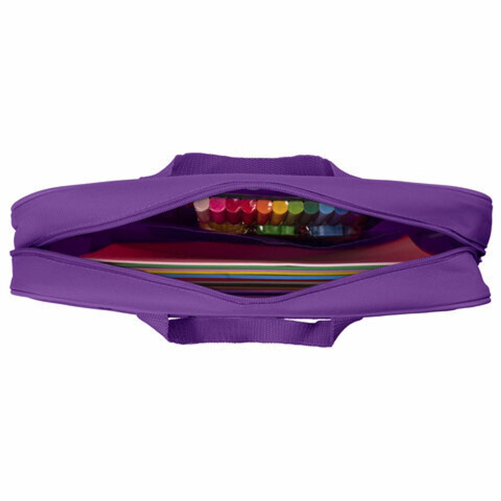 Папка на молнии с ручками BRAUBERG А4, 1 отделение, полиэстер, ширина 80 мм, "Make a wish", 270961