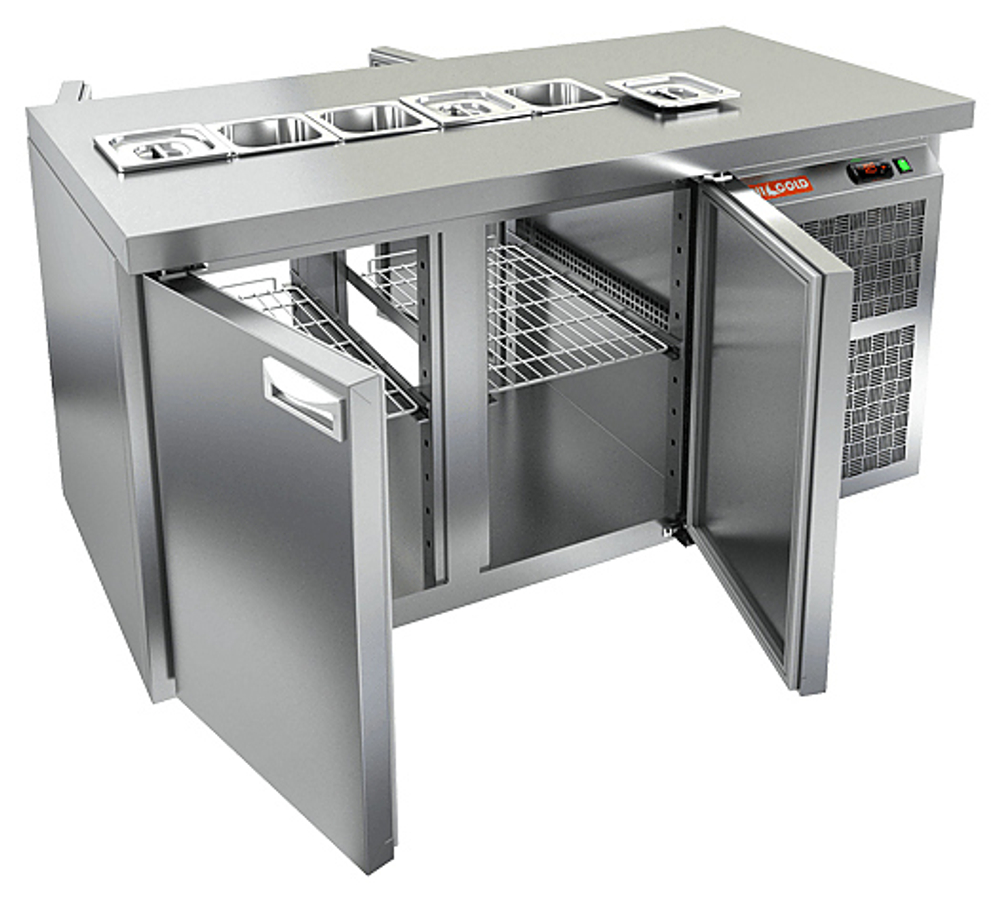 Стол для салатов сквозной HICOLD SL2T-11/SN (1/6) без крышки