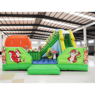 Коммерческий надувной батут-горка "Райский лес"