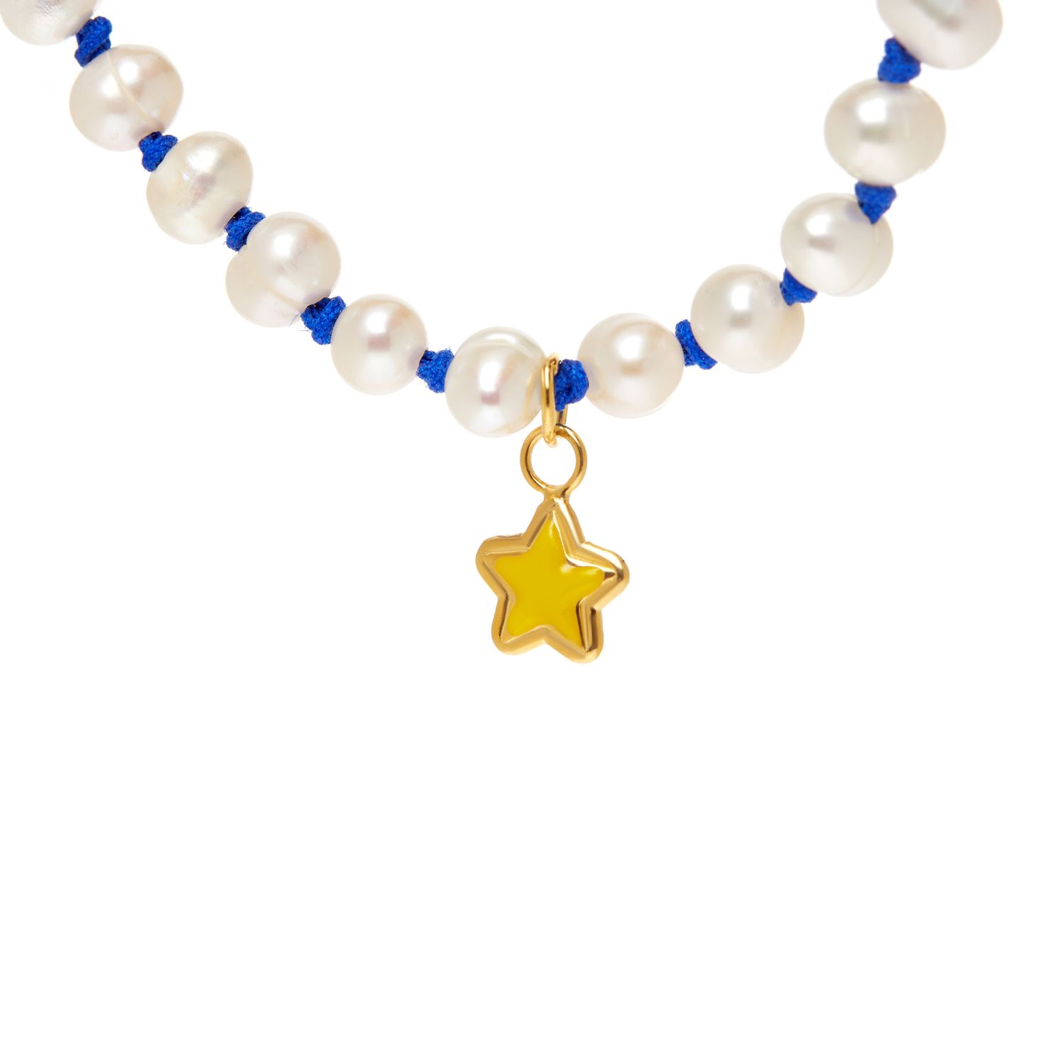 Колье Stardust Knitted Pearl Necklace – Yellow
