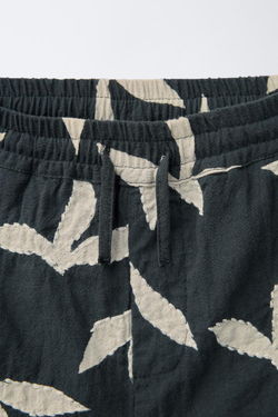 ZARA ШОРТЫ С ВЫШИВКОЙ, АНТРАЦИТОВО-СЕРЫЙ