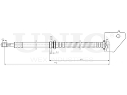 Шланг тормозной передний правый UNIO BRH-10033