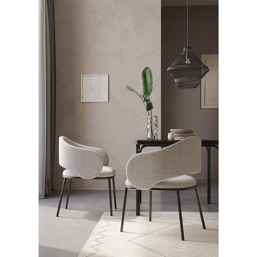 Стул Coastal, букле, дымчато-серый