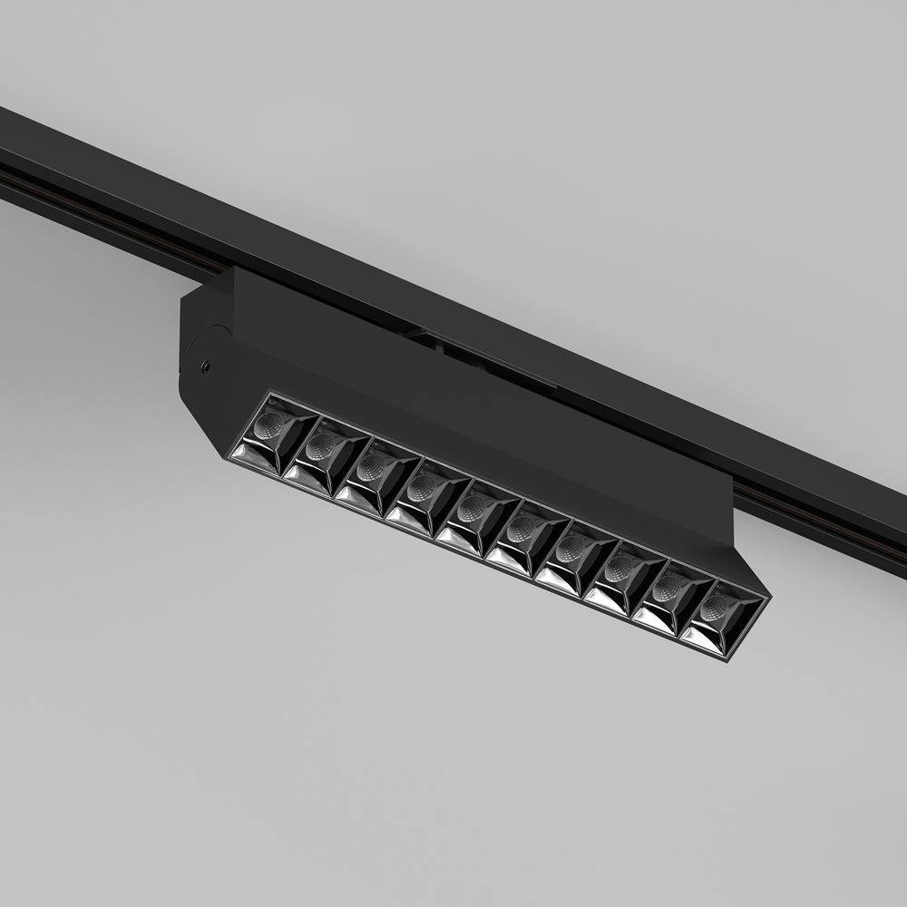 DK6646-BK Поворотный однофазный трековый светильник EDDER со светодиодом L271mm 220V 20W 30° 4000K IP20 черный алюминий