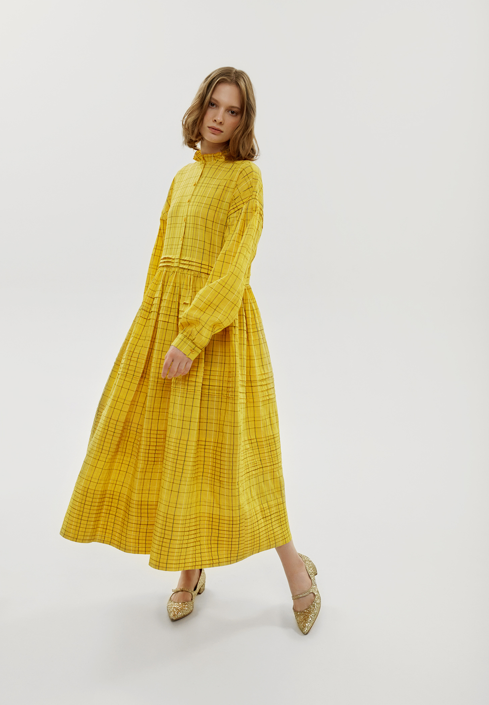 Платье, желтый