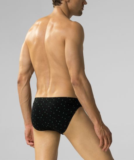 Мужские трусы (3шт) слипы спорт Atlantic 3MP-178, хлопок, черный + изумрудный + черный