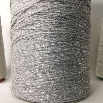 Italy Stock Fino; Меринос, люрекс серебро;   400м/100гр.   Серый