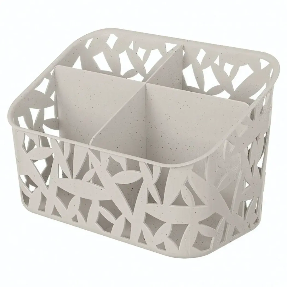 Органайзер универсальный для хранения «Econova», цвет бежевый флэк, 19.5*11.9*12.6см