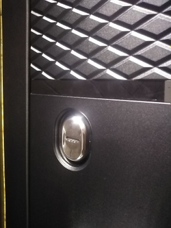 Входная дверь Тефлон 3К черный кварц / Доррен белый матой, без текстуры. ТМ Заводские двери, г.Йошкар-Ола