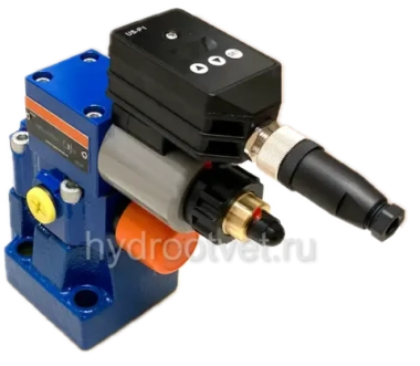 DBEME10-7X/100Y-8G24K31A1M - Пропорциональный предохранительный клапан со встроенным усилителем (OBE), Ду10, , регулировка давления до 100 бар, сигнал управления 0–10 В