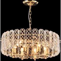 Люстра Rivoli Sylvia 1049-308 8 х Е14 40 Вт хрусталь | Хрусталь