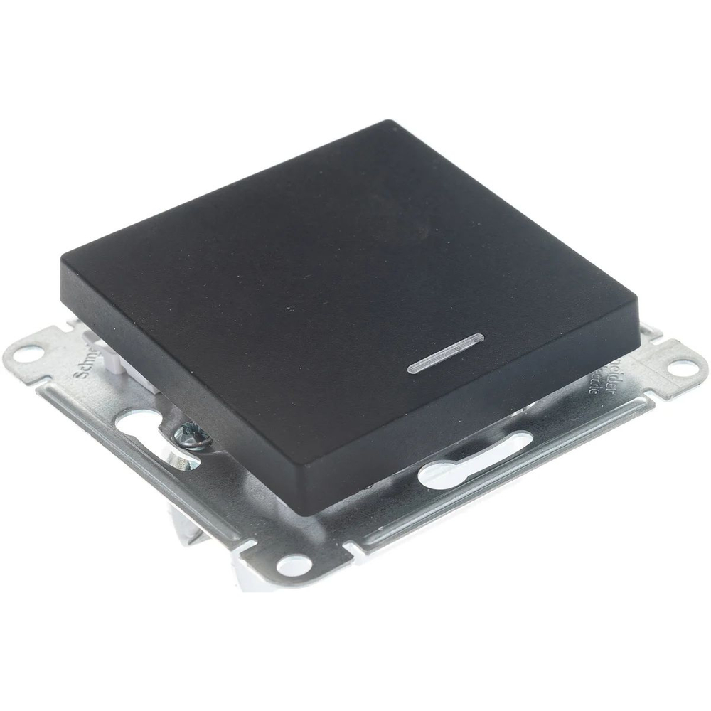 ATLASDESIGN 1-клавишный ВЫКЛЮЧАТЕЛЬ с подсветкой, сх.1а, 10АХ, механизм, КАРБОН ATN001013