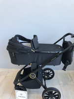 Коляска детская Peppy Monaco 2 в 1 Royal black (черный), рама черный глянец