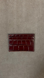 Картхолдер бордо кроко