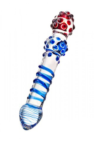 Фаллоимитатор стеклянный прозрачный 20,5 см