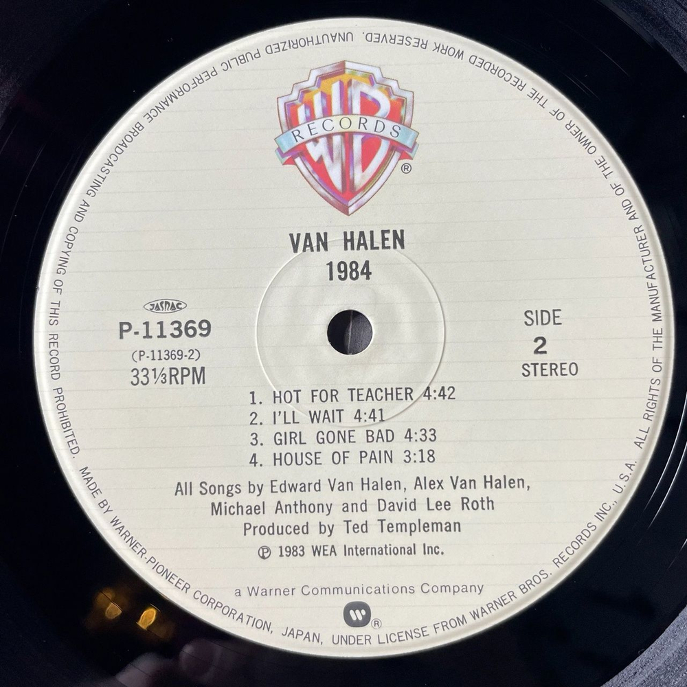 Винтажная виниловая пластинка LP Van Halen 1984 (Japan 1984) (Obi) Top Jimmy
