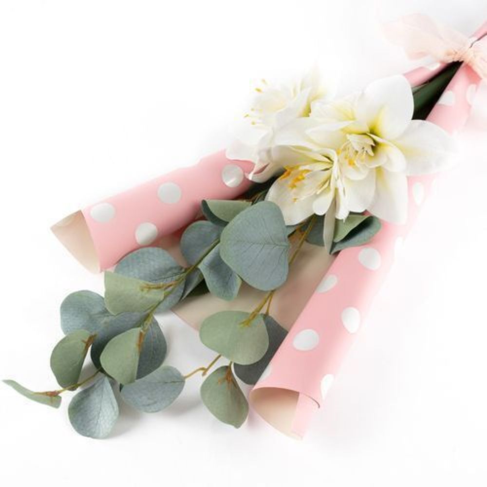 ЛИСТ 2-х ст "Горох" 58*58/20шт НЕЖНО-РОЗОВЫЙ/ПУДРА