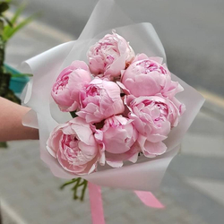 Букет из 7 пионов