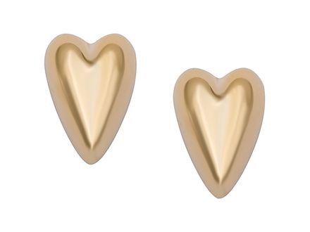 Серьги-гвоздики "Сердце" 14мм