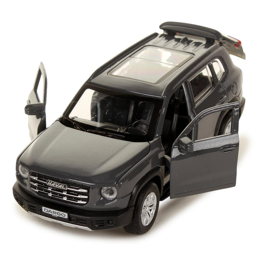 Модель ин. мет. "Haval Dargo" 12см, дв, багаж, темно-серый, в коробка DARGO-12-GY (Технопарк)