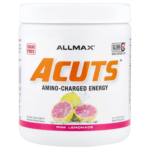 ALLMAX, ACUTS™, аминокислота для заряда энергии, со вкусом розового лимонада, 210 г (7,4 унции)