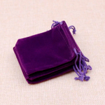 Бархатные мешочки фиолетового цвета для упаковки маленького размера