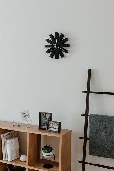 Часы настенные ribbon, D30,5 см, черныe