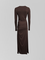 Платье by Gor 25191 длинное облегающее с разрезом сбоку
