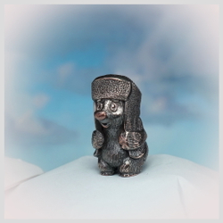 Темлячная бусина "Медвежонок" для ножей , бронза