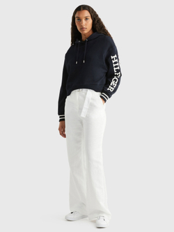 Худи женское TOMMY HILFIGER REG MONOTIPE SLV CROP HOODIE