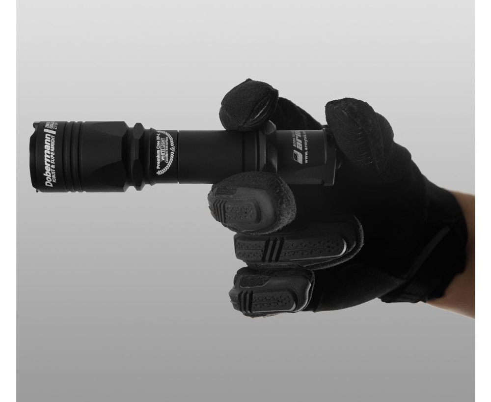 Фонарь светодиодный тактический Armytek Dobermann XP-E2, 240 лм, зеленый свет, аккумулятор